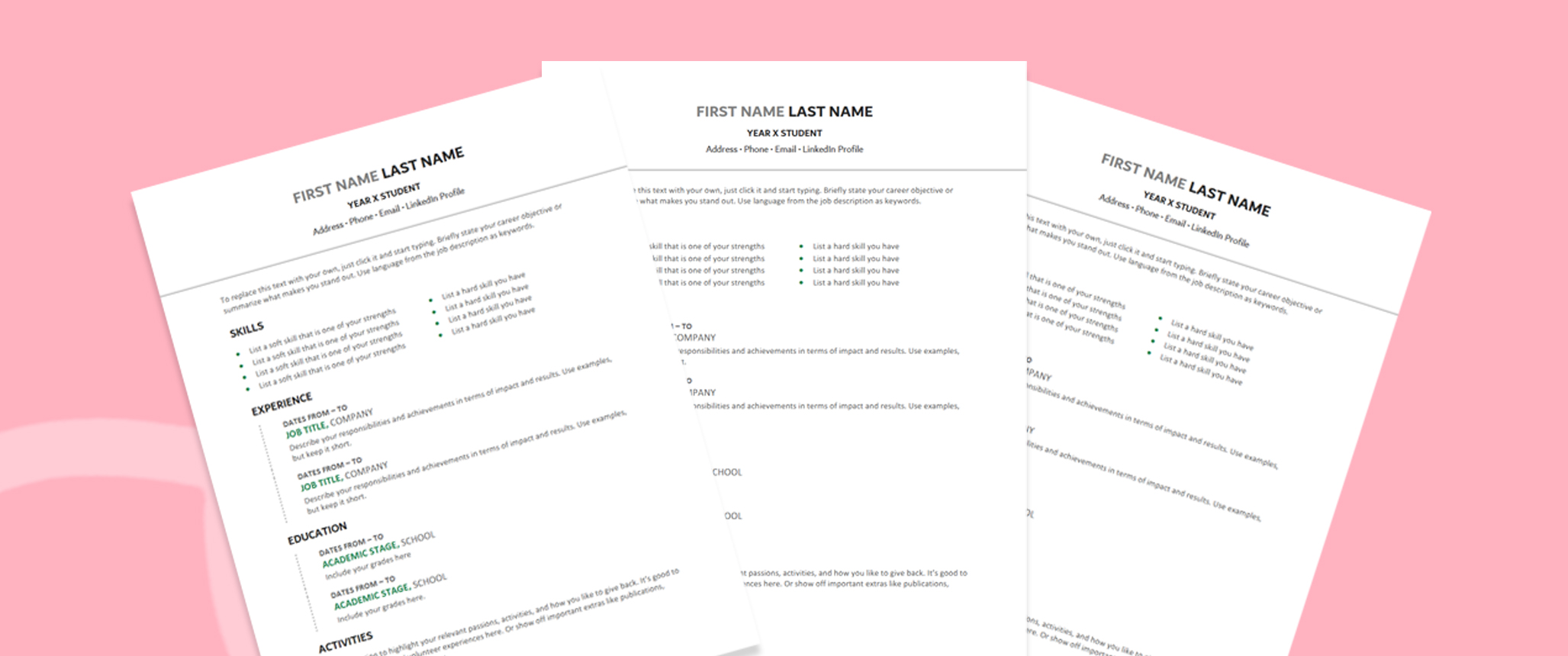 The Career Starter Pack CV Template