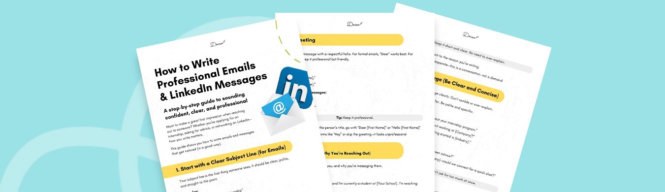 How to Write Professional Emails & LinkedIn Messages Banner