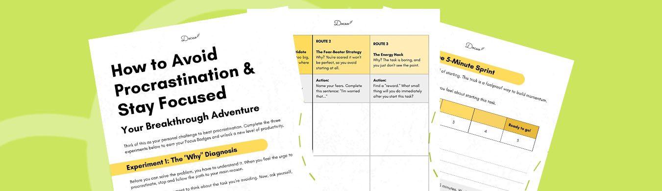 How to avoid procrastination Banner