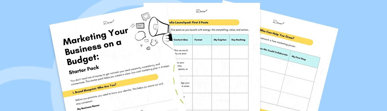 Marketing your business on a budget Banner