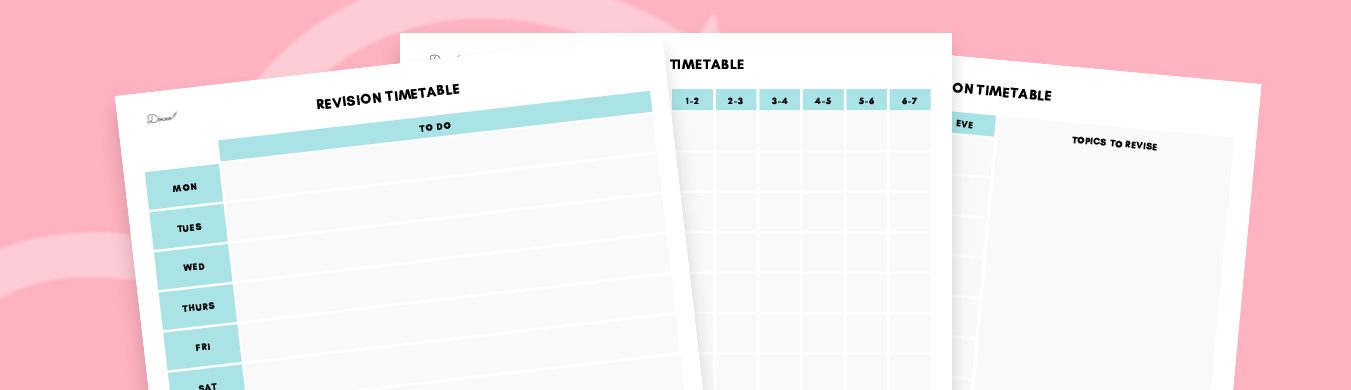Revision Timetable Template Banner copy