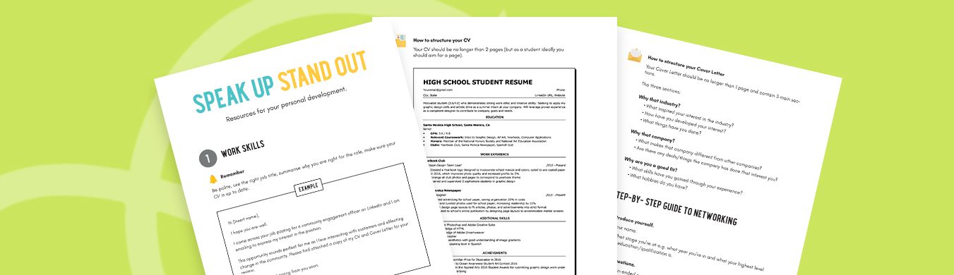 Speak Up Stand Out Banner