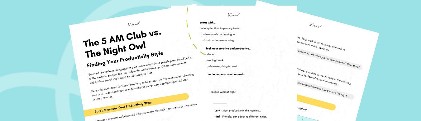 Your 5am club vs. night owl Banner