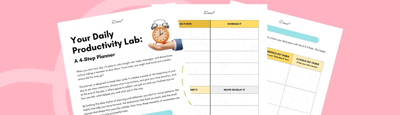 Your daily productivity lab Banner